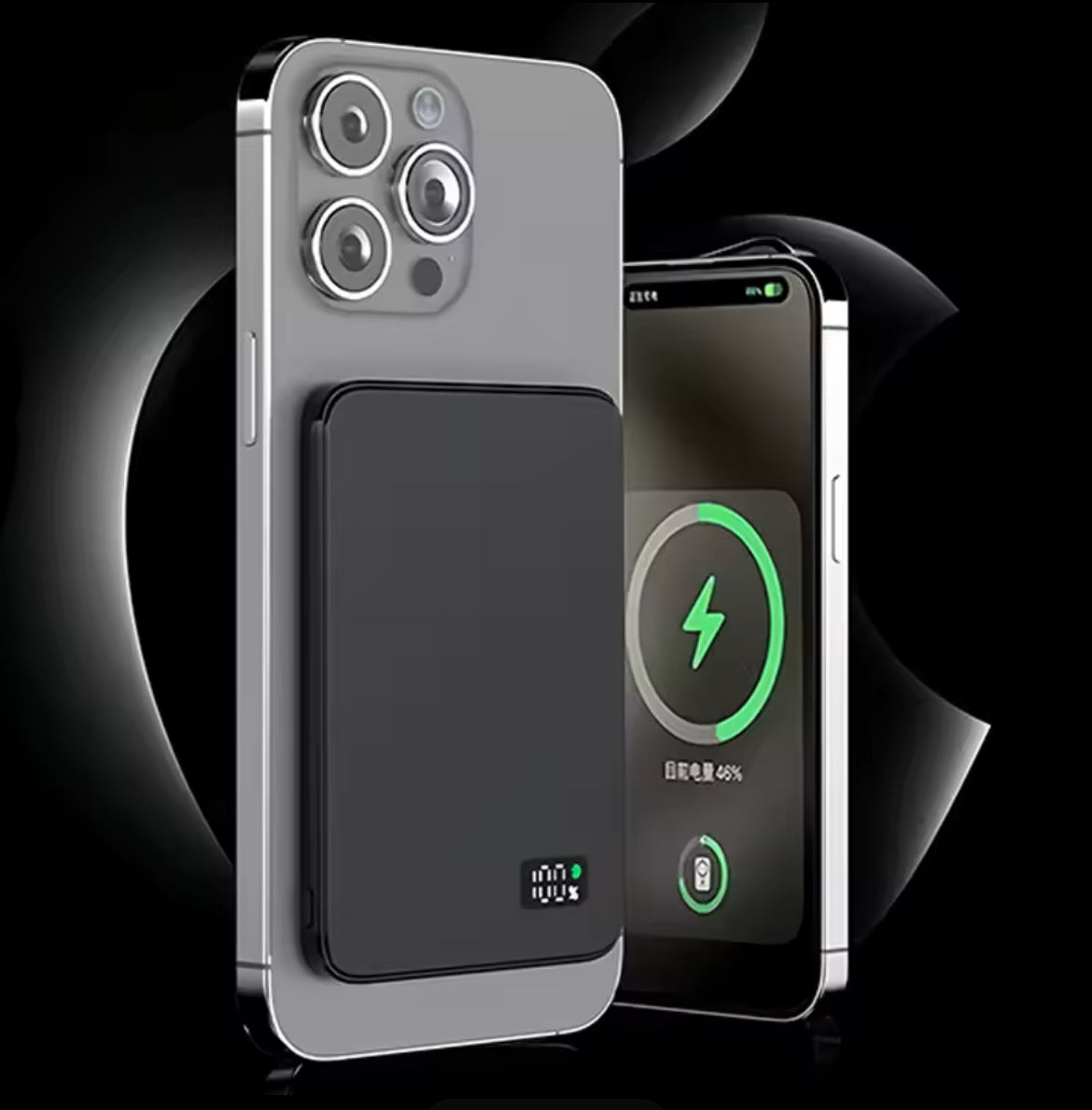 Black - Magnetic Power Bank (10000mAh)