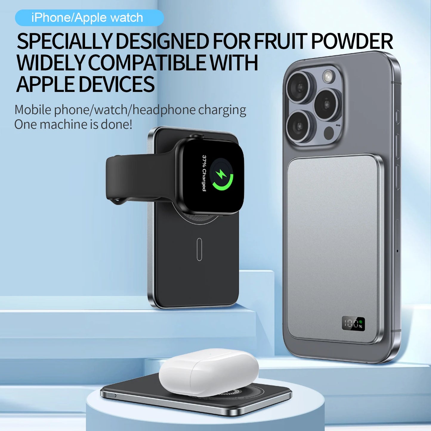 Black - Magnetic Power Bank (5000mAh)