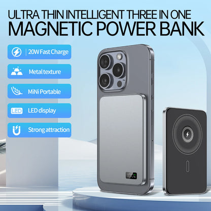 Black - Magnetic Power Bank (5000mAh)